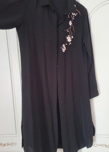 Siyah Uzun Kollu İş Ofis Tunik - Görsel 3