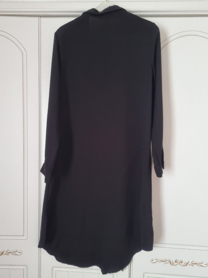 Siyah Uzun Kollu İş Ofis Tunik - Görsel 4