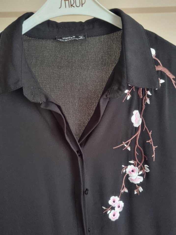 Siyah Uzun Kollu İş Ofis Tunik - Görsel 2