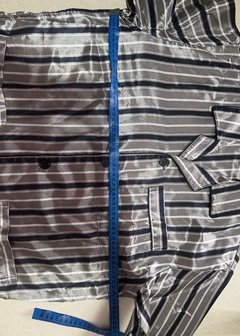 Düğmeli Gri Erkek Pijama Üstü - Görsel 3