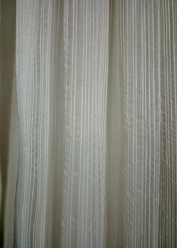Beyaz Düz Modern Tül Perde - Görsel 2