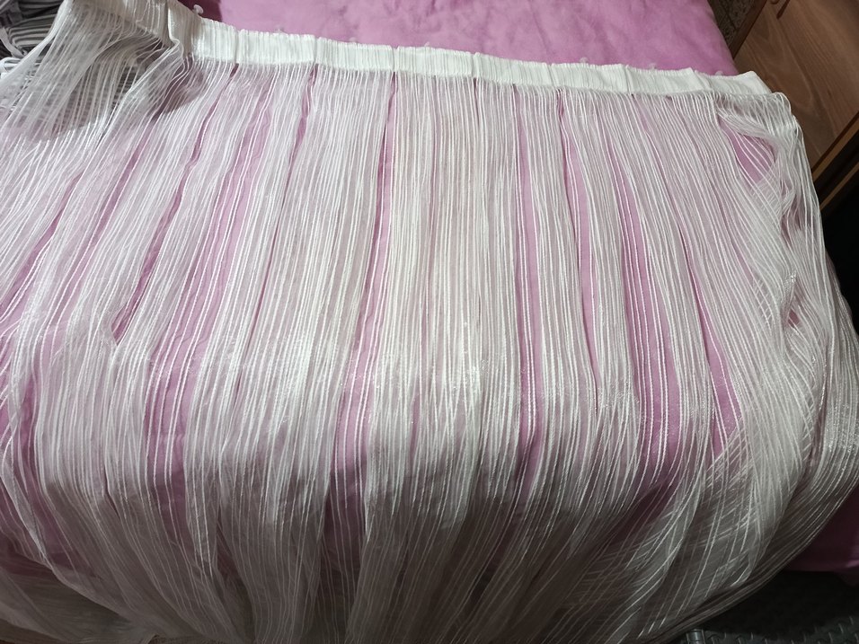 Beyaz Düz Modern Tül Perde - Görsel 4