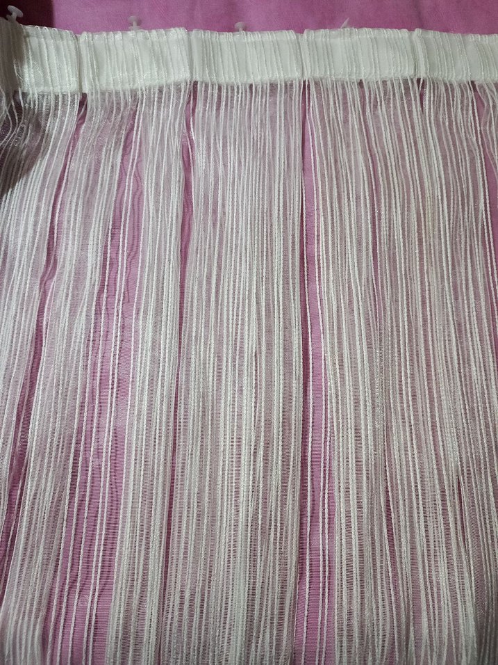 Beyaz Düz Modern Tül Perde - Görsel 5