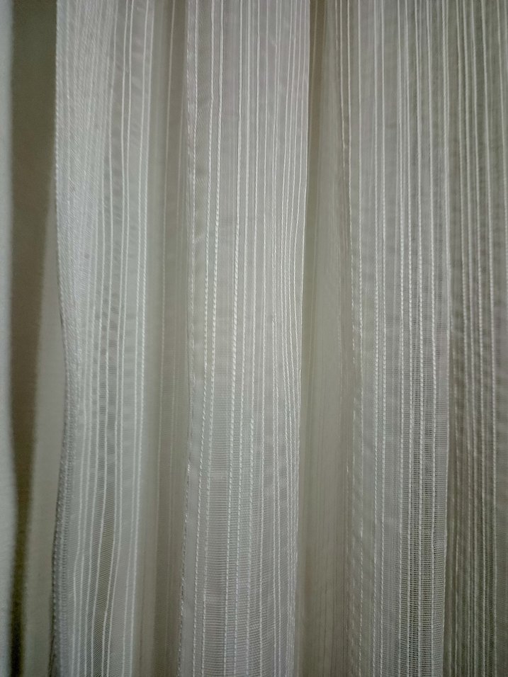 Beyaz Düz Modern Tül Perde - Görsel 2