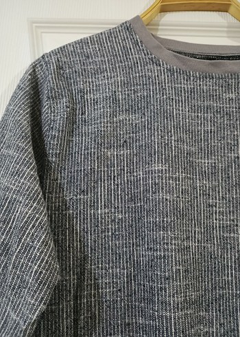 Gri Uzun Keten Elbise - Görsel 3