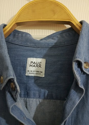 Düğmeli Denim  çocukGömlek - Görsel 2