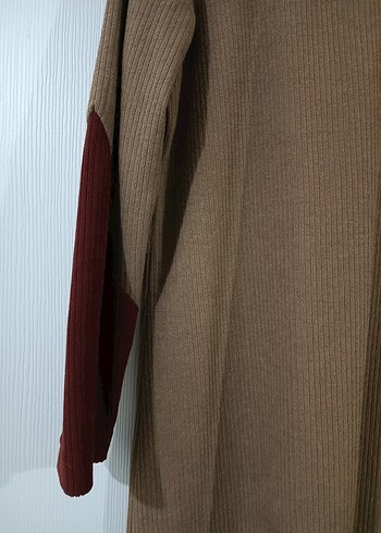 Bej Uzun Kollu Salaş Kadın Elbise - Görsel 2