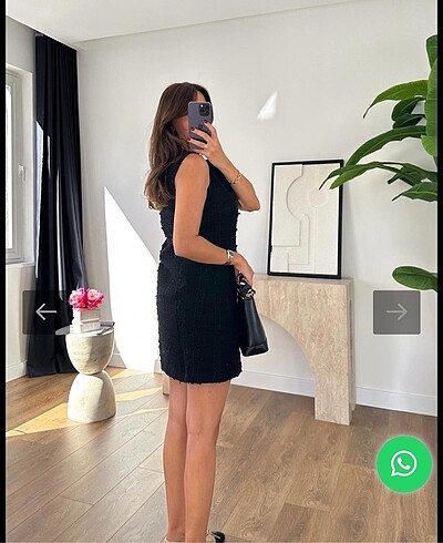 Zara Bircan Çil Butik Tüvit Elbise