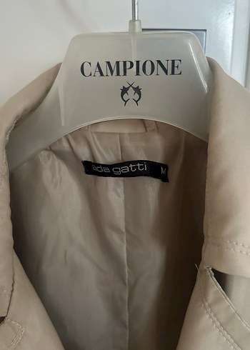 Zara Bej Düğmeli Midi Kadın Trençkot