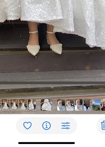 FORS SHOES Beyaz İnci Detaylı Abiye Ayakkabı - Görsel 2