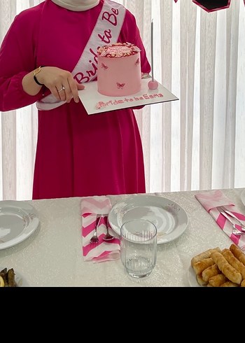 Pembe Uzun Kollu Salaş Elbise - Görsel 3