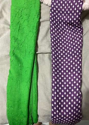 Kadın Pilili Bohem Çok Renkli Şal 2 adet - Görsel 3