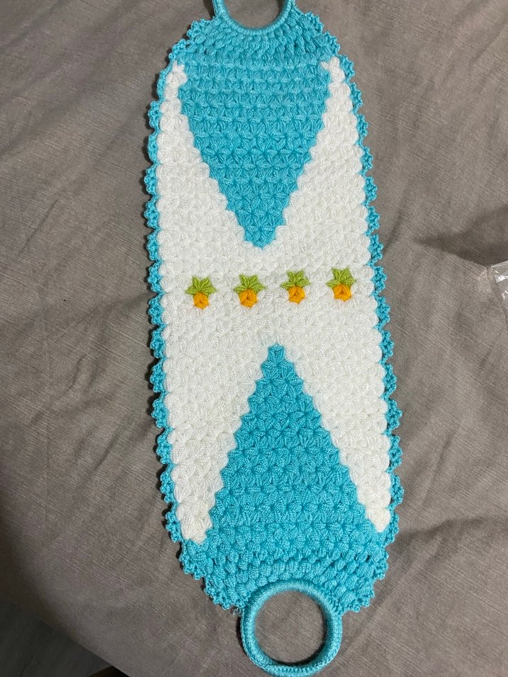 Turkuaz Renkli Örgü Banyo lifi - Görsel 2