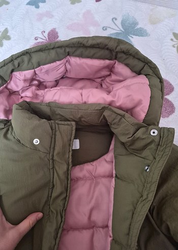 Kadın Haki Midi Boy Kapüşonlu Mont - Görsel 4