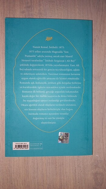 Namık Kemal-İntibah