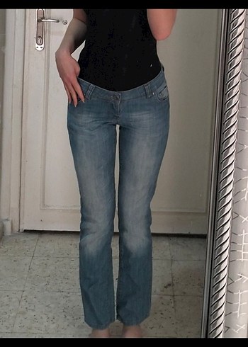 Kadın düşük bel jean y2k vintage denim Pantolon