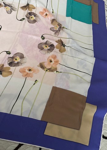 SilkHome Çok Renkli Kadın İpek eşarp - Görsel 4
