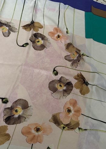 SilkHome Çok Renkli Kadın İpek eşarp - Görsel 3