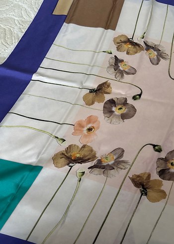 SilkHome Çok Renkli Kadın İpek eşarp - Görsel 5