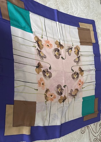 SilkHome Çok Renkli Kadın İpek eşarp - Görsel 2