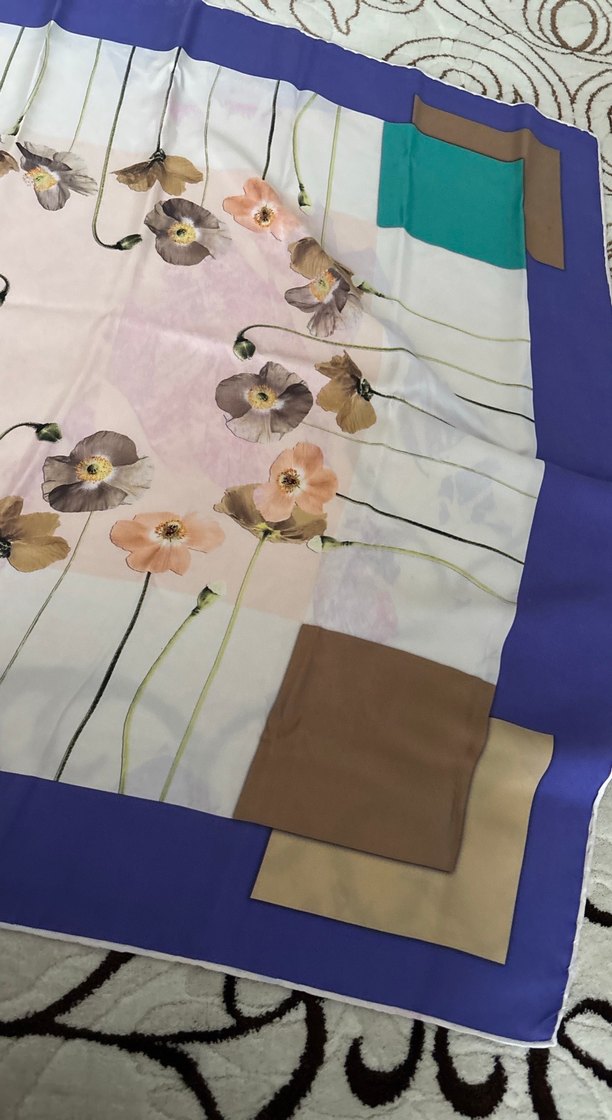 SilkHome Çok Renkli Kadın İpek eşarp - Görsel 4