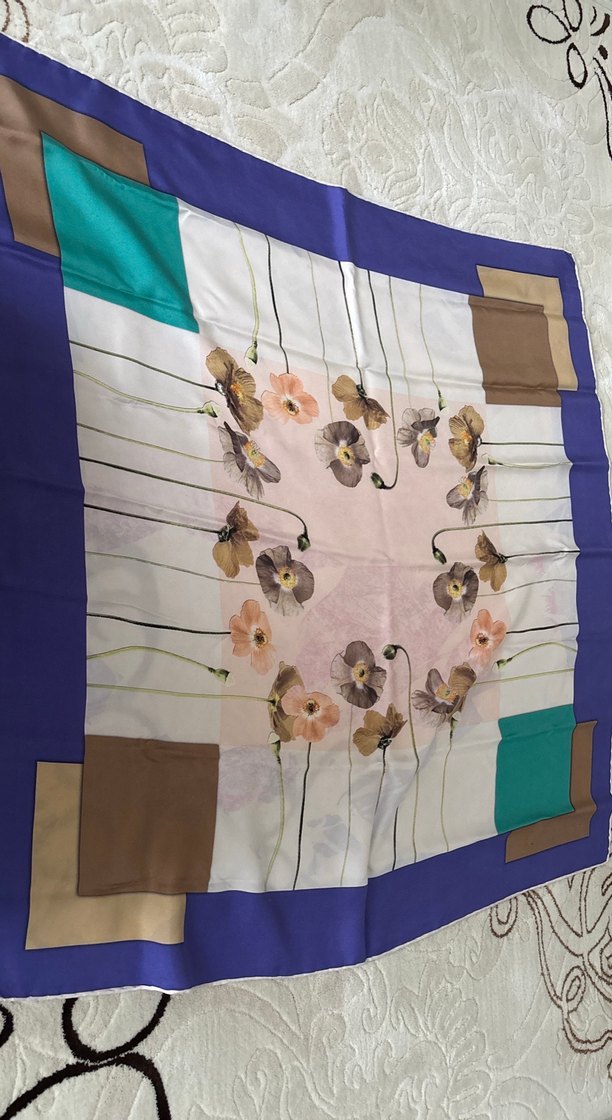 SilkHome Çok Renkli Kadın İpek eşarp - Görsel 2