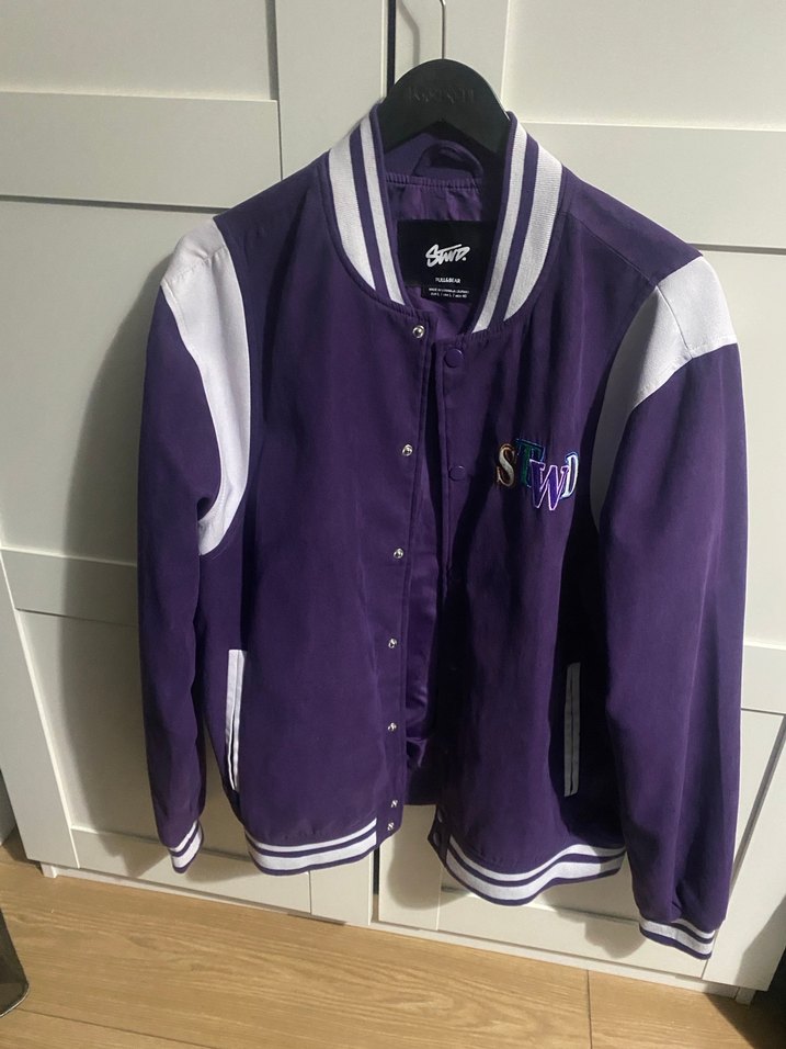 Mor Fermuarlı Street Wear Kadın Ceket - Görsel 2