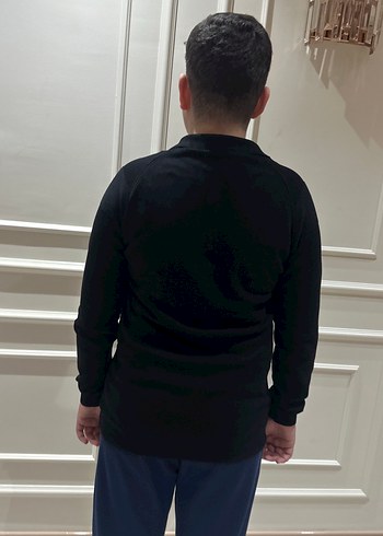 Siyah Erkek Uzun Kollu Düğmeli Triko - Görsel 4