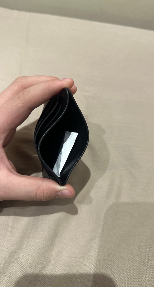 Siyah Deri erkek Cüzdanı Velcro Kapamalı - Görsel 4