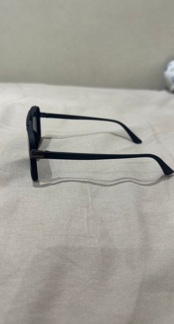 Siyah Minimalist erkek Güneş Gözlüğü - Görsel 3