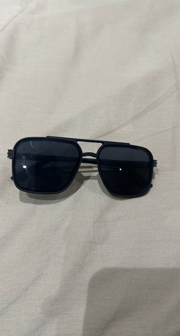 Siyah Minimalist erkek Güneş Gözlüğü - Görsel 2