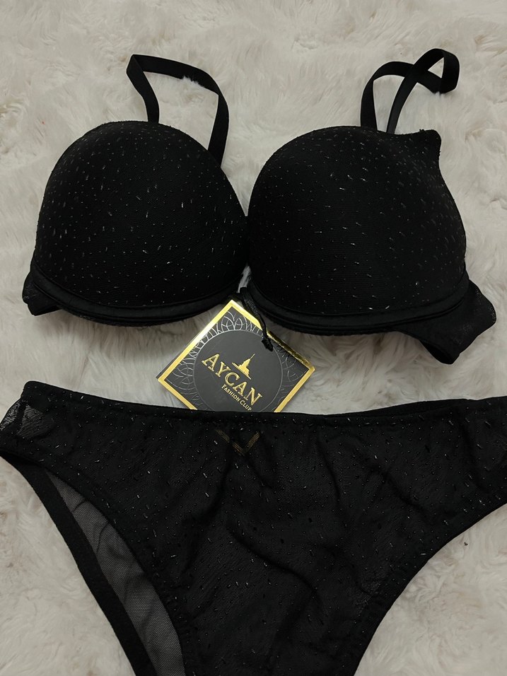 Siyah Mini Gotik Sütyen Takımı - Görsel 2