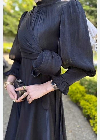 Siyah uzun abiye - Görsel 2