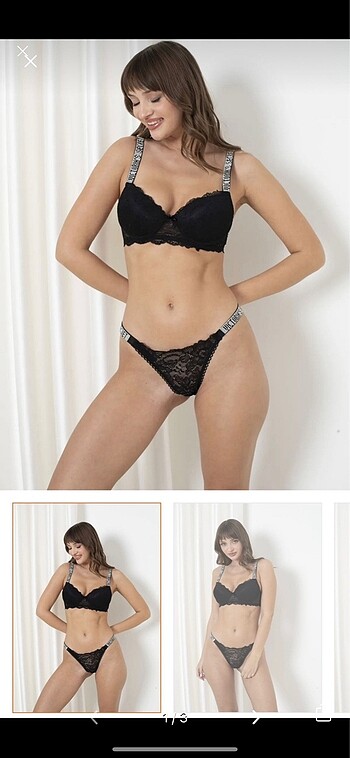 Victoria Secret Taşlı Sütyen Külot Takım