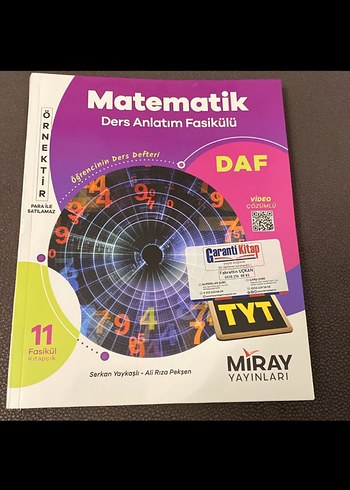 Matematik Ders Anlatım Fasikülü 11 Fasikül TYT