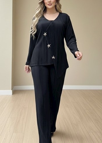 Siyah Uzun Kollu Kadın Takım Elbise - Görsel 5