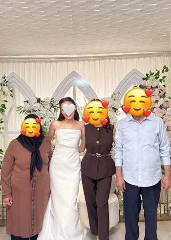Abiye Söz,nişan ve nikah Straplez Beyaz Uzun Drape Elbise