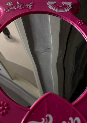 Renkli Pembe Çocuk Makyaj Masası ve Taburesi - Görsel 2