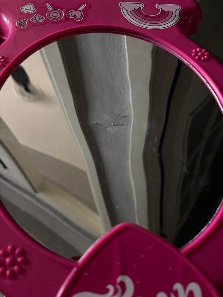 Renkli Pembe Çocuk Makyaj Masası ve Taburesi - Görsel 2