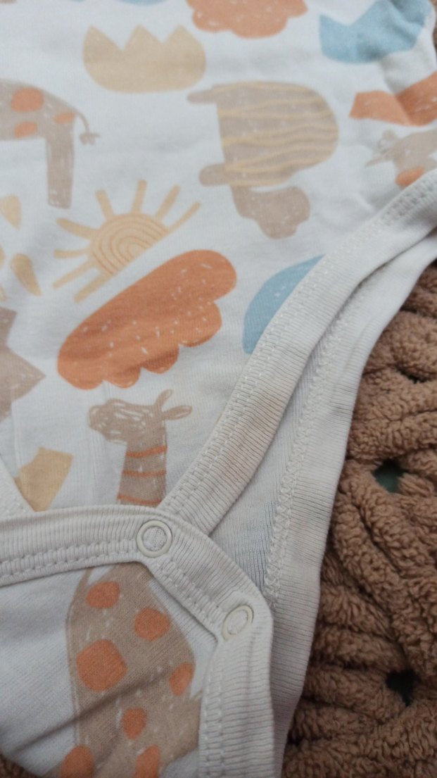 Desenli Kısa Kollu Erkek Bebek Body - Görsel 2