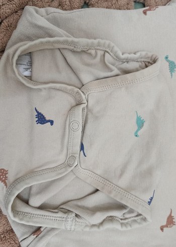 Mavi ve Desenli Bebek Body 2'li Set - Görsel 7