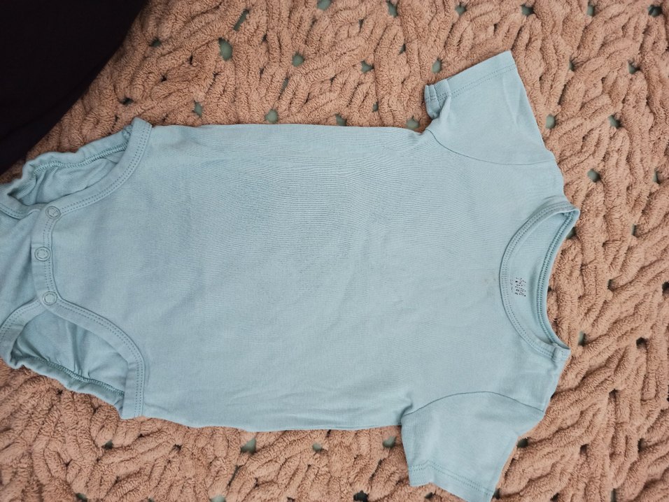 Mavi ve Desenli Bebek Body 2'li Set - Görsel 5