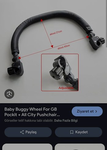 cybex All City & Libelle Ayarlanabilir Seyyar Ön Bar - Görsel 2