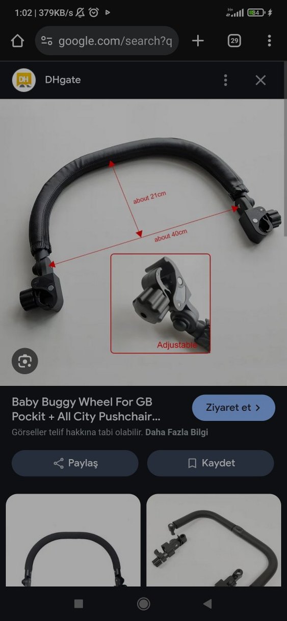 cybex All City & Libelle Ayarlanabilir Seyyar Ön Bar - Görsel 2