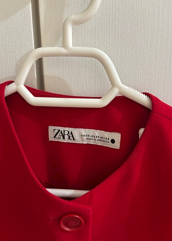 xs Beden Zara Kırmızı Düğmeli Kadın Yelek