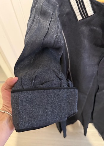 Gri Denim Midi Ceket - Görsel 2