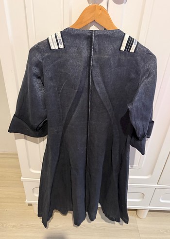 Gri Denim Midi Ceket - Görsel 6