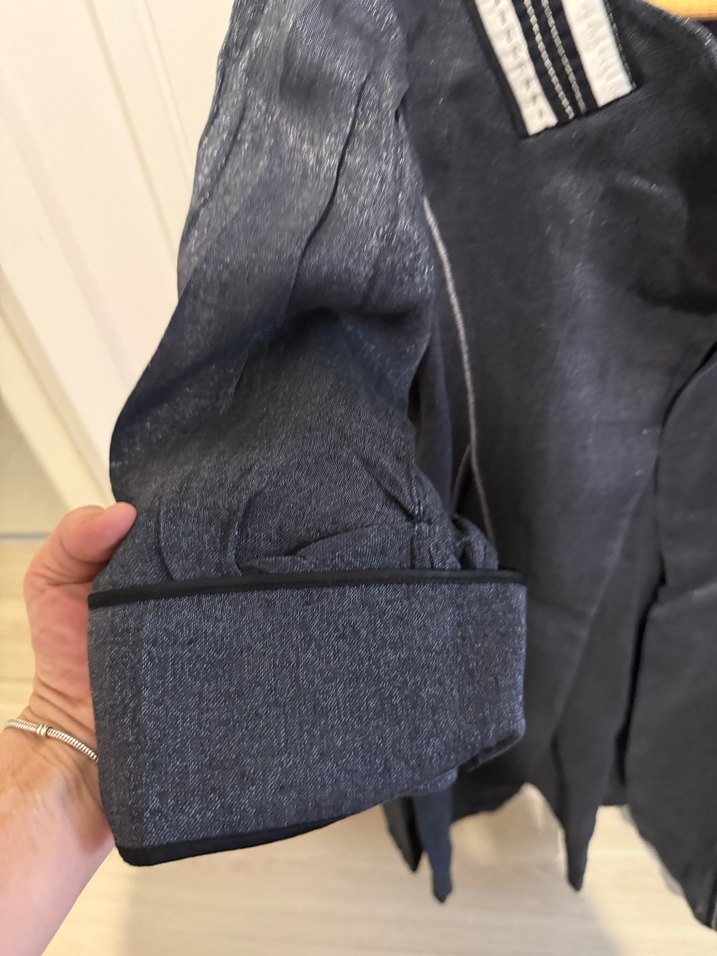 Gri Denim Midi Ceket - Görsel 2