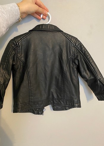 LC Waikiki Erkek Çocuk Siyah Deri Biker Ceket