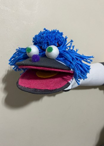 Renkli Mavi Peluş Kukla Oyuncak - Görsel 2